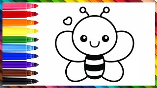 Cute Rainbow Butterfly Drawing For Kids | Easy Step-by-Step