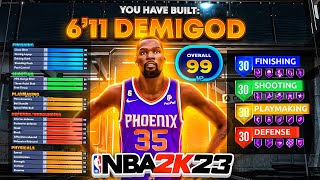*NEW* 6'11 POINT GUARD is GAME BREAKING NBA 2K23! DEMIGOD BEST BUILD 2K23 CURRENT GEN KEVIN DURANT