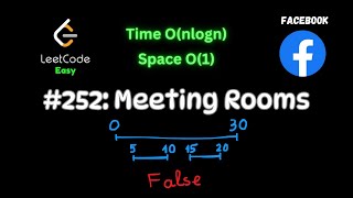 Meeting Rooms - Facebook Interview Question - Python - LeetCode 252
