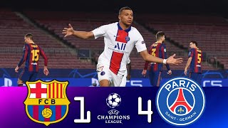 Barcelona 1 x 4 PSG (Mbappé Masterclass) ● UCL 2021 Extended Highlights & Goals HD
