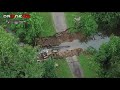 dronefox shows you the damage after family`s driveway wiped out