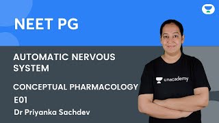 Conceptual Pharmacology | Automatic Nervous System E01 | Dr Priyanka Sachdev | Unacademy NEET PG