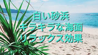 【波の音リラクゼーション】南国•白い砂浜•透明度の高い海•キラキラな奄美大島 大浜海浜公園•BGMあり