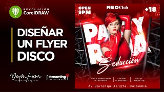 🔴¡Clase en Vivo! DISEÑAR UN FLYER para DISCO 2 en CorelDRAW  | Descarga gratis CDR