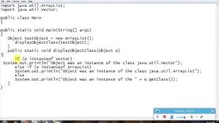 Write A Java Program To Display Object Class Using Instanceof Keyword 16