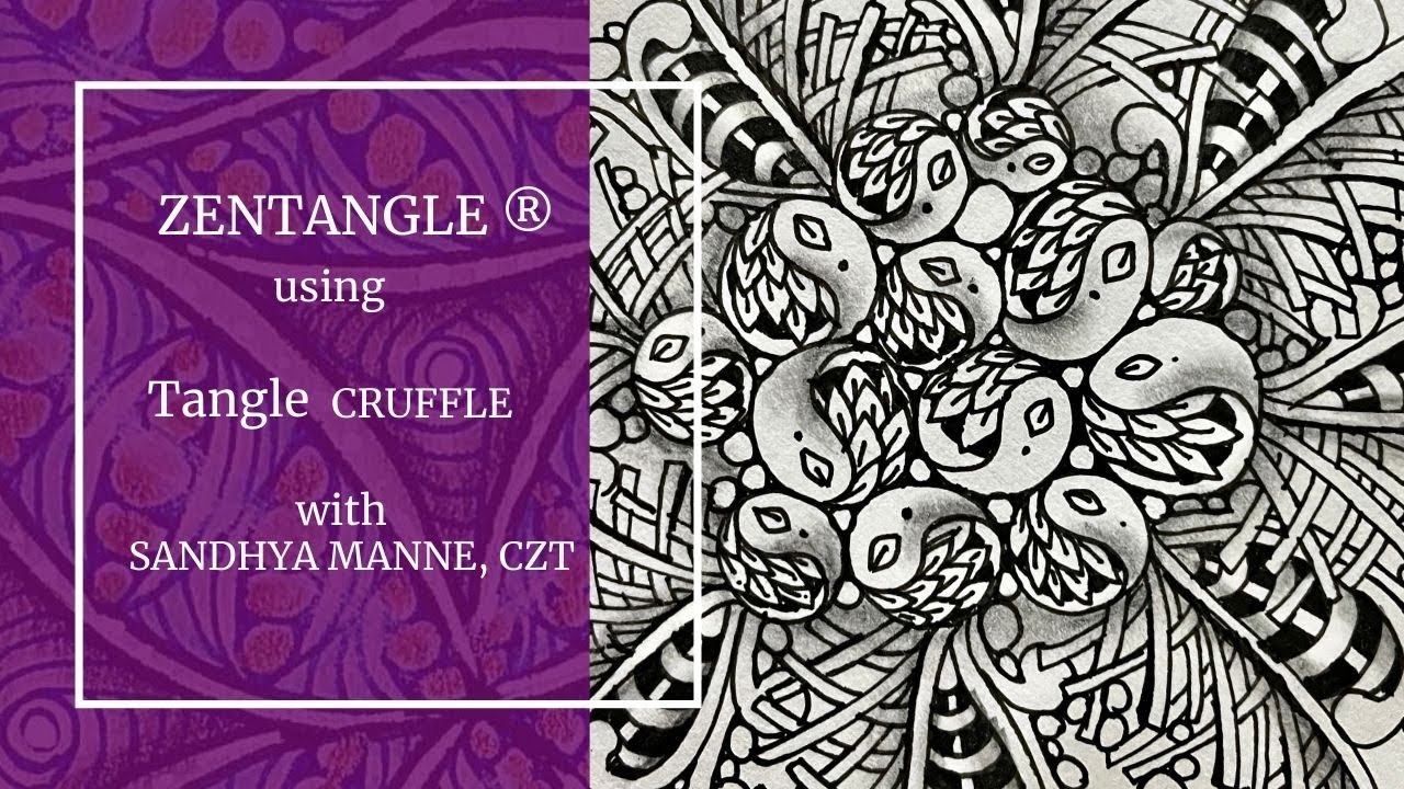 Zentangle Mini Project With Tangle Cruffle Beginners Tutorial Youtube