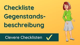 Checkliste ✅ Gegenstandsbeschreibung