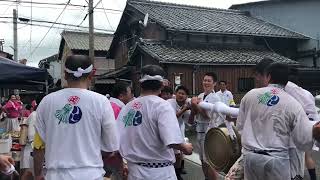 令和元年富田一色けんか祭り町練り締め叩き