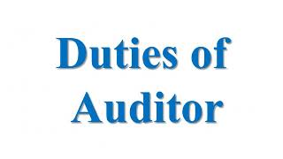 Auditing: Company Auditors Rights, Duties and Liabilities