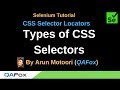 CSS Selector Locators - Part 2 - Types of CSS Selectors