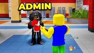 I Played With an ADMIN in Roblox Fight In A School