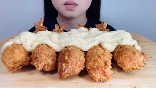 【ASMR】巨大エビフライ　揚げ物　咀嚼音 モッパン Eating sounds 케이에프씨 Mukbang 食べる音 먹방 편의점먹방