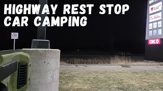 Highway Rest Stop Car Camping