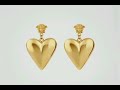 heart shape gold earring designs