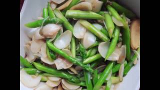 芦笋竹笋烩百合asparagus and bambooshoots | homecooked