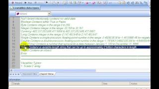 Variables and Data types in Vb script