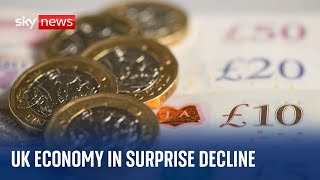 UK economy in surprise decline in October