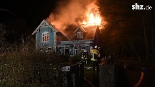 Kollerup: Feuer zerstört Wohnhaus