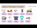 types of damages in english with examples