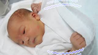 可愛い新生児・赤ちゃんのしゃっくり・泣き笑い New born baby hiccuping,crying and smiling.