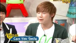 [110603] 막이래쇼 - Sunggyu's awkward moment during Can U Smile (Eng Subbed)