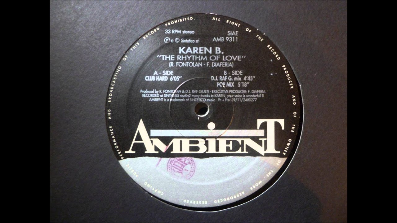 Karen B. - The Rhythm Of Love - YouTube