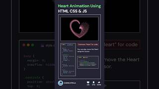 💙🫶 Heart Animation using HTML CSS JS #shorts #cssanimation