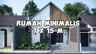 Desain Rumah Minimalis 3D Ukuran 7 x 15 M Outdoor - House Design