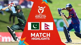 Pakistan v Nepal | Match Highlights | U19 CWC 2024