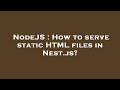 NodeJS : How to serve static HTML files in Nest.js?