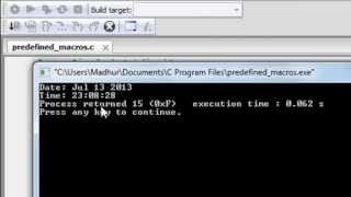 C Programming Tutorial - 74: Predefined Macros
