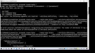 AWS Dynamodb in Local