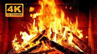 FIREPLACE 4K 🔥 Fireplace video with Burning Logs \u0026 Fire Sounds