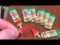 DIY Miniature Watermelon Ice Cream Bar (Fake food) ミニチュアスイカバー作り