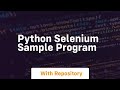 python selenium sample program