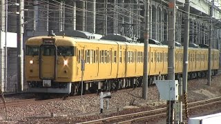 【山陽本線】JR西日本　地域色115系電車6連　ｵｶD-12編成+ｵｶD-05編成