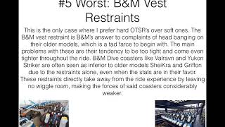 Top 5 Best and Worst Roller Coaster Restraints