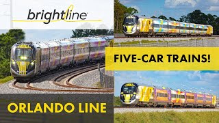 Brightline Five-Car Trains on the Orlando Line