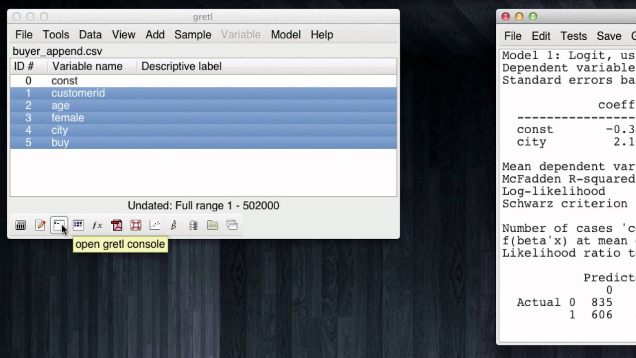 Gretl Tutorial 3B: Forecasting a Large Number of Observations