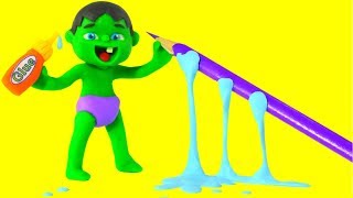 SUPERHERO BABIES MAKE HOME ACTIVITIES ❤ Spiderman, Hulk & Frozen Elsa Play Doh Cartoons For Kids