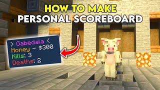 How to Make a Personal Scoreboard in Minecraft Bedrock!