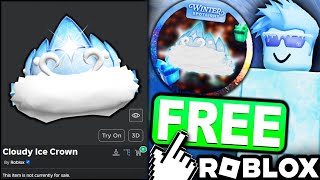 WINTER SPOTLIGHT EVENT! FREE ACCESSORY! HOW TO GET Cloudy Ice Crown! (ROBLOX)