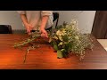 かすみ草のスワッグの作り方 how to make a gypsophila swag