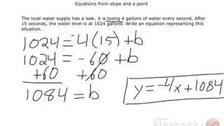 Writing a linear equation from context