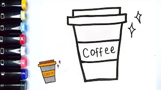 How to Draw a Coffee Drink Easy Drawing Step by step
