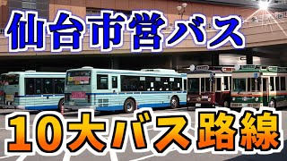 【ニュータウン探訪】仙台市営バス 10大バス路線（仙台市青葉区／宮城野区／若林区／太白区／泉区）