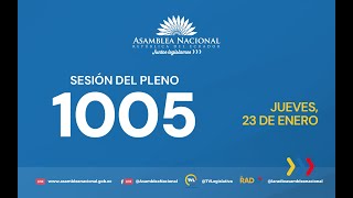 Sesión 1005 del Pleno de la Asamblea Nacional del Ecuador