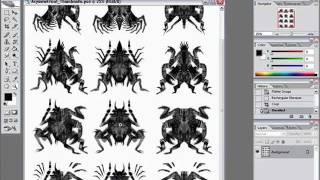 Digital Creature Design Abstract Inkblot Thumbnails by Mike Corriero