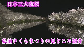 本州最北の絶景夜桜！「弘前さくらまつり」の見どころ紹介【弘前公園】sakura