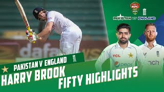 Harry Brook Fifty Highlights | Pakistan vs England | 3rd Test Day 2 | PCB | MY2T